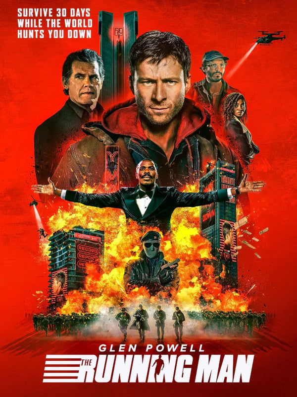 The Running Man Movie Poster - Arnold Schwarzenegger Classic Movie Poster | Film Wall Art Print