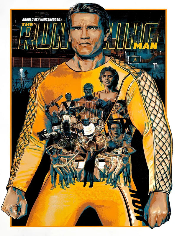 The Running Man Schwarzenegger Cinematic Wall Art Poster Movie Poster | Film Wall Art Print