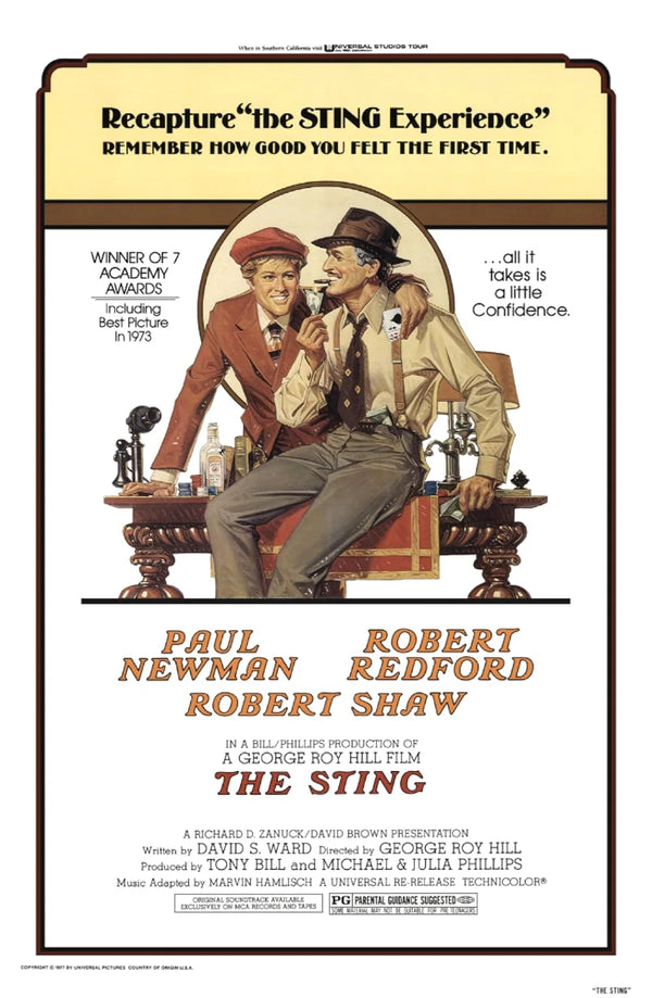 The Sting Movie Poster - Classic 1973 Film Art Print Movie Poster | Film Wall Art Print