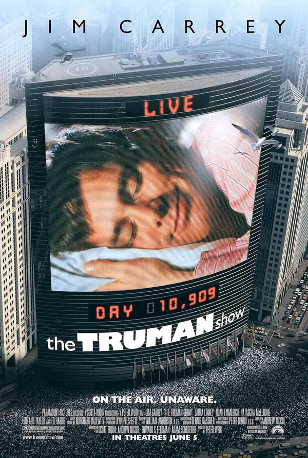 The Truman Show Movie Poster - Jim Carrey Classic Film Art Movie Poster | Film Wall Art Print
