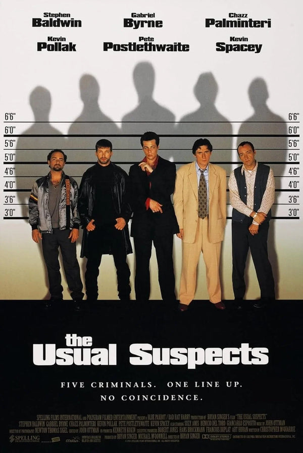 The Usual Suspects Movie Poster - Iconic Crime Thriller Art Movie Poster | Film Wall Art Print