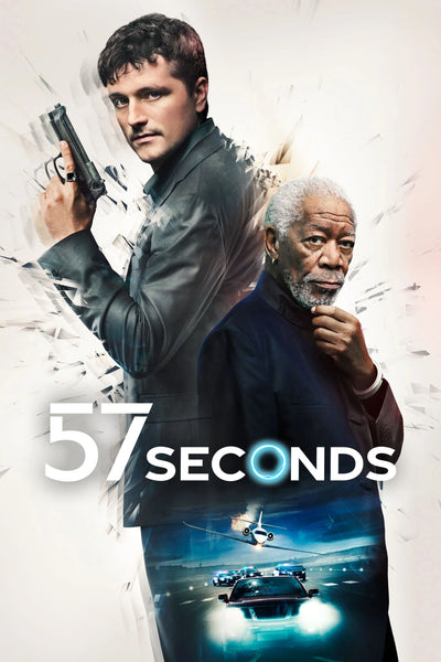 Time-Defying Adventure: 57 Seconds (2023) Wall Art - Premium Movie Poster