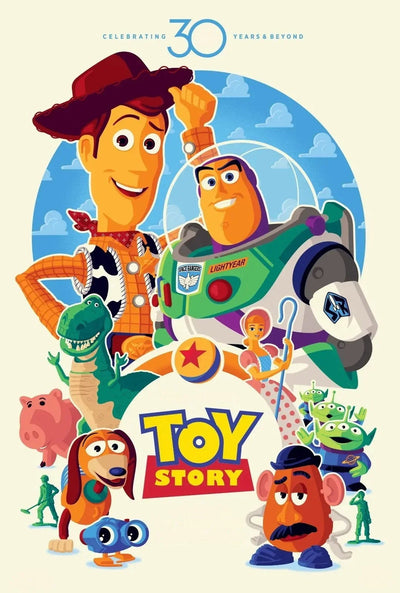 Toy Story 1995 Poster: Buzz & Woody Wall Art - Premium Movie Poster
