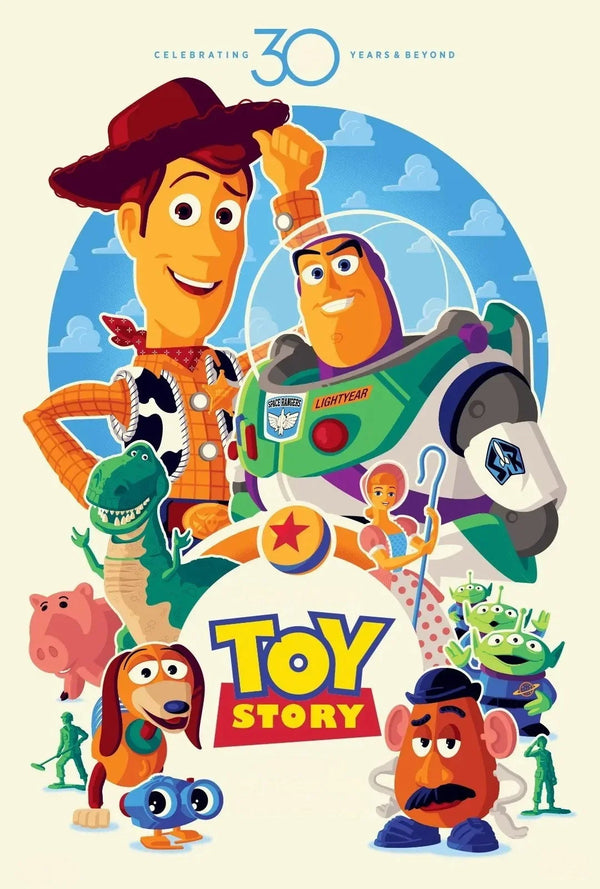 Toy Story 1995 Poster: Buzz & Woody Wall Art - Premium Movie Poster