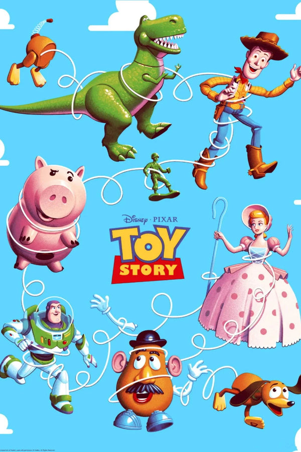Toy Story 1995 Poster: Iconic Animation Wall Art Print - Premium Movie Poster