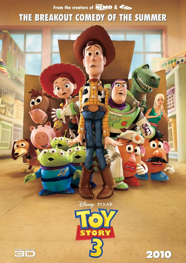 Toy Story 3 Movie Poster - Pixar Animation Classic Movie Poster | Film Wall Art Print