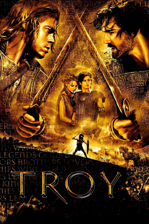 Troy 2004 Epic Battle Scene Poster - Premium Movie Poster
