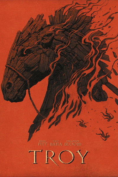 Troy (2004) Epic Battle Wall Art Print - Premium Movie Poster