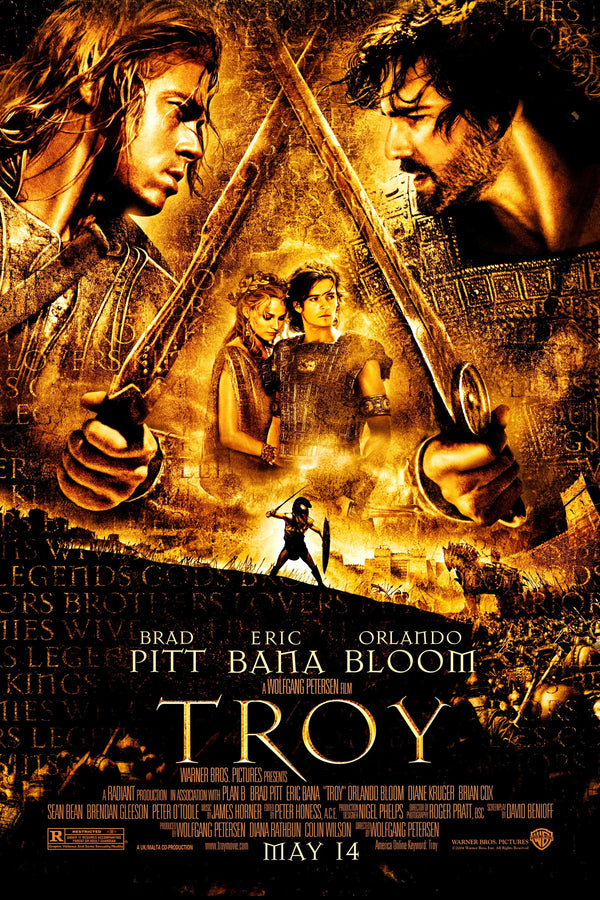 Troy (2004) Heroic Battle Scene Wall Poster Art Print - Premium Movie Poster