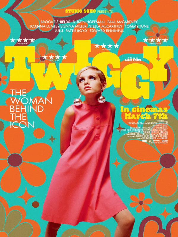 Twiggy Movie Poster - Iconic 1960s Fashion Model Vintage Print Movie Poster | Film Wall Art Print