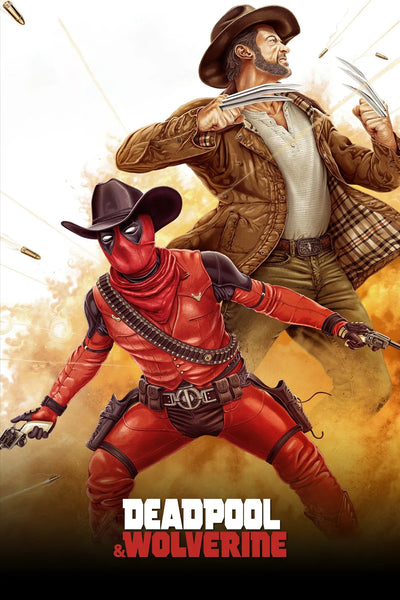 Unleash the Chaos of Deadpool & Wolverine (2024) Wall Art - Premium Movie Poster