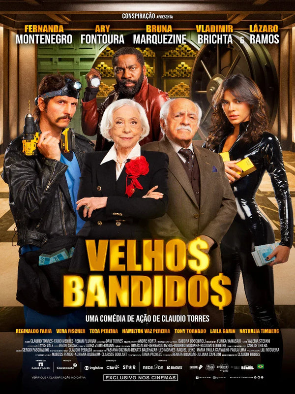 Velhos Bandidos Movie Poster - Brazilian Crime Film Art Movie Poster | Film Wall Art Print