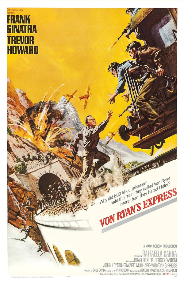 Von Ryan's Express (1965) - Action War Adventure Classic Movie Poster | Film Wall Art Print