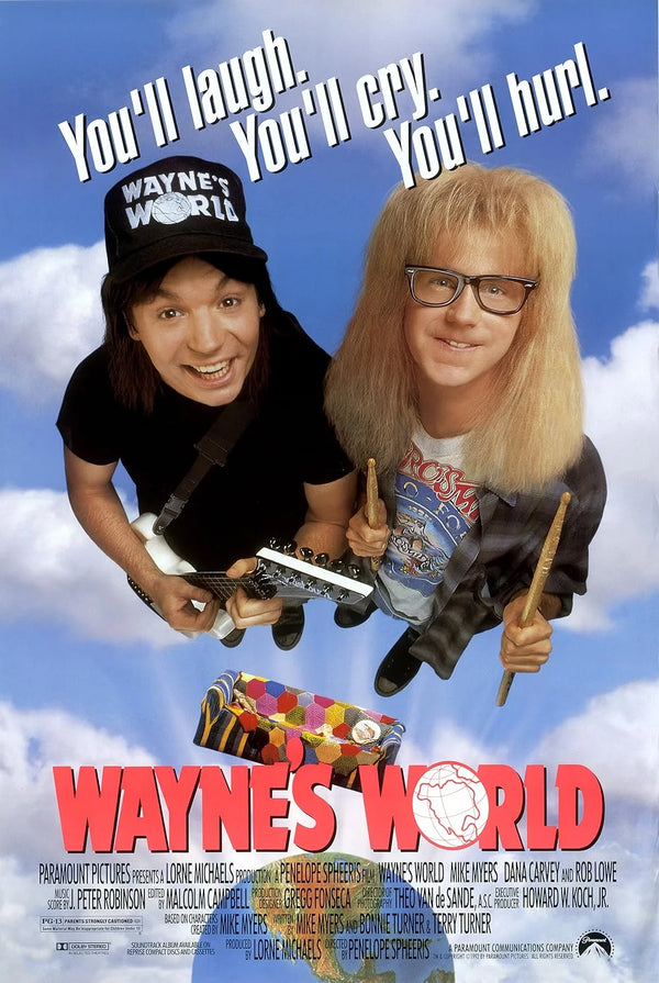 Wayne's World Movie Poster - Classic 90s Comedy Film Art Movie Poster | Film Wall Art Print