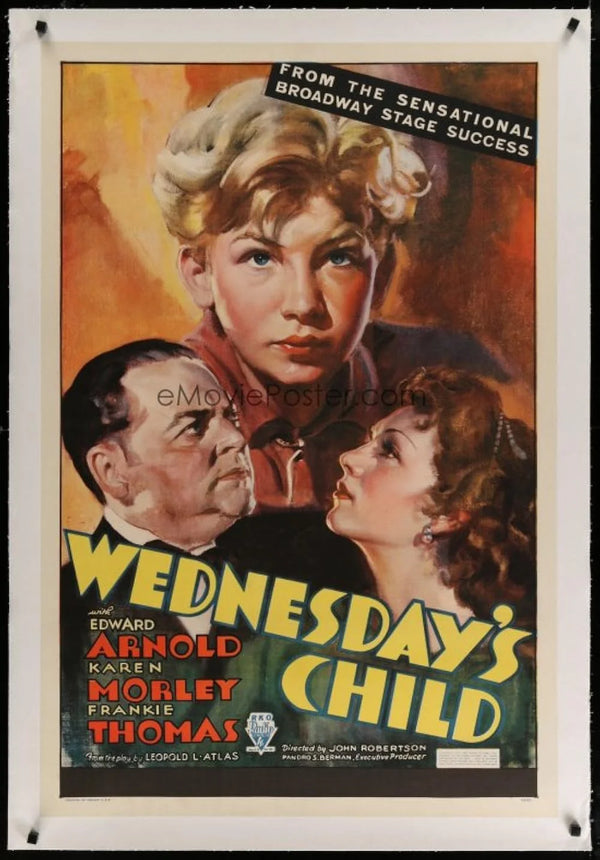 Wednesday's Child (1934) – Classic Drama Film Movie Poster | Film Wall Art Print