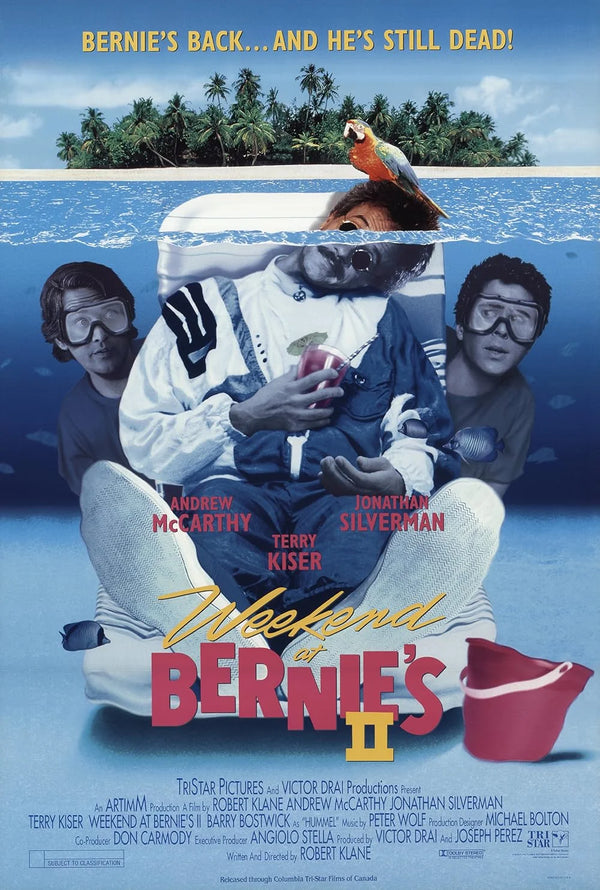 Weekend At Bernie's II (1993) - Adventure Comedy Fantasy Movie Poster Movie Poster | Film Wall Art Print