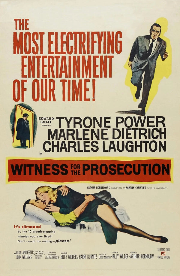 Witness for the Prosecution Movie Poster - Classic Film Art Movie Poster | Film Wall Art Print