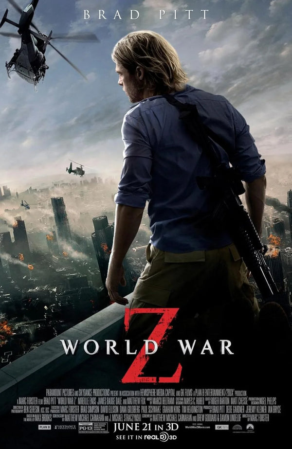 World War Z Spanish 2013: Action, Adventure, Horror Movie Poster Movie Poster | Film Wall Art Print